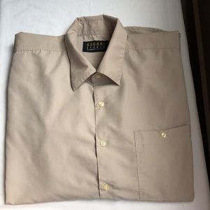 BOGARI STUDIO Beige Long Sleeve Mens Shirt Size XL
